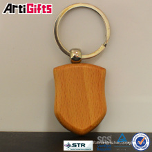 wholesale fashion key shaped key ring wood